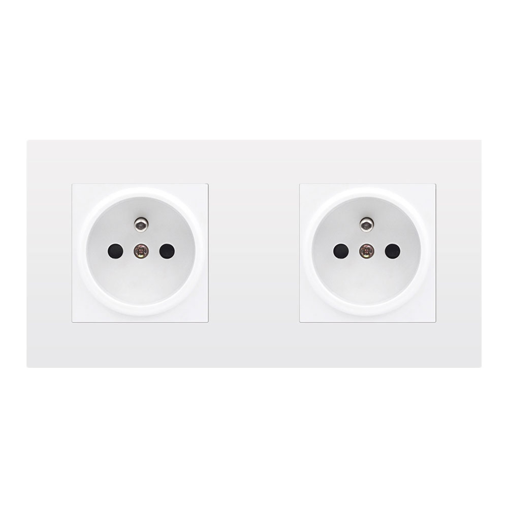 SRAN Elektrick dvojzsuvka 2x230V v rmeku 172mm, plast bl