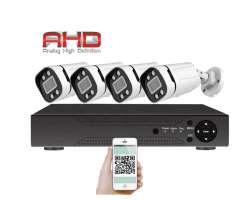 4 kamerov AHD set HE4-59E 5Mpx 1920p, H.265, CZ menu - 5490 K