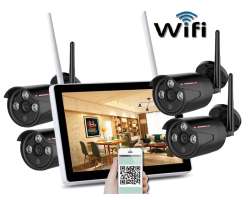 Bezdrtov 4 kamerov set WiFi TUYA WTU4-183A-Black, 13"LCD 2MPx, CZ menu - 9990 K