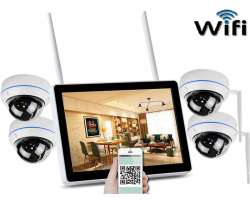 Bezdrtov 4 kamerov set WiFi IP PRO WIP4-154B 13"LCD, 3MPx, CZ menu - 9190 K