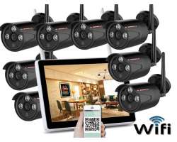 Bezdrtov 8 kamerov set WiFi IP PRO WIP8-153B-Black 13"LCD, 3MPx, CZ menu - 14590 K