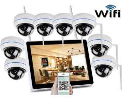 Bezdrtov 8 kamerov set WiFi IP PRO WIP8-154B 13"LCD, 3MPx, CZ menu - 14690 K