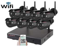 Bezdrtov 8 kamerov set WiFi IP PRO WIP8-303C-Black 5MPx, CZ menu - 13490 K