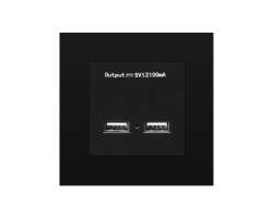 Zsuvka 2xUSB 5V/2,1A vetn rmeku, plast ern - 246 K