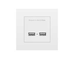 SRAN Zsuvka 2xUSB 5V/2,1A vetn rmeku, plast bl - 128 K