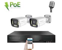 PoE IP 2 kamerov set  XM-206B 4MPx, CZ menu - 5190 K
