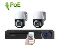 PoE IP 2 kamerov set XM-PTZ-221B 5xZOOM 4Mpx, CZ menu - 7790 K
