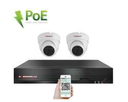 4K PoE IP 2 kamerov set XM-202D 8MPx, CZ menu - 6590 K