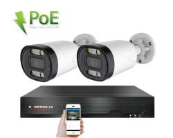 4K PoE IP 2 kamerov set XM-213D 8MPx, CZ menu - 6590 K