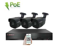 PoE IP 3 kamerov set XM-307B 4MPx, CZ menu - 6490 K