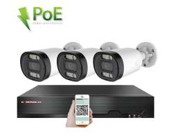 PoE IP 3 kamerov set XM-313B 4MPx, CZ menu - 6590 K