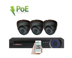 PoE IP 3 kamerov set  XM-311B 4MPx, CZ menu - 7390 K