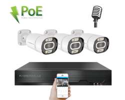 4K PoE IP 3 kamerov set XM-303D 8MPx, CZ menu - 8390 K