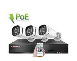 4K PoE IP 3 kamerov set XM-306D 8MPx, CZ menu - 8590 K