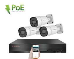4K PoE IP 3 kamerov set XM-308D 8Mpx, CZ menu - 7790 K
