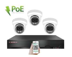 4K PoE IP 3 kamerov set XM-309D 8MPx, CZ menu - 8590 K