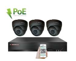 4K PoE IP 3 kamerov set XM-311D 8MPx, H.265, CZ menu - 8590 K