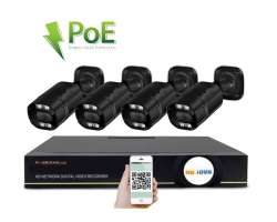 PoE IP 4 kamerov set XM-413A-Black 3MPx, CZ menu - 7990 K