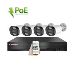 PoE IP 4 kamerov set XM-413B 4MPx, CZ menu - 7690 K