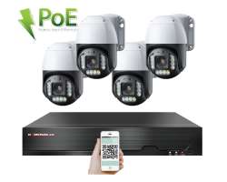 PoE IP 4 kamerov set XM-PTZ-420B 4Mpx, CZ menu - 8990 K