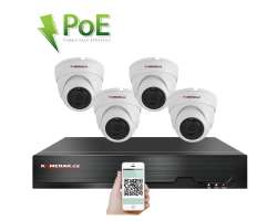 4K PoE IP 4 kamerov� set XM-402D 8MPx, CZ menu - 10290 K�
