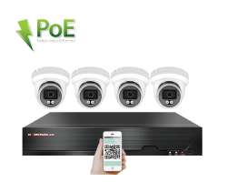 4K PoE IP 4 kamerov set XM-409D 8MPx, CZ menu - 10590 K