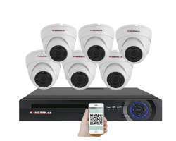 PoE IP 6 kamerov set XM-602B 4MPx,  CZ menu - 11490 K