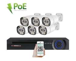 PoE IP 6 kamerov set XM-603B 4MPx, mikrofon, CZ menu - 11490 K
