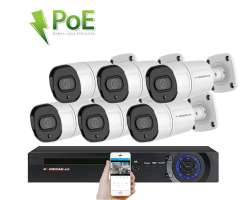PoE IP 6 kamerov set XM-608B 4MPx, CZ menu - 10890 K