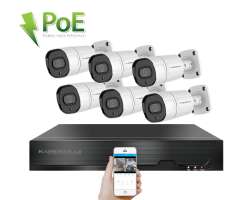 PoE IP 6 kamerov set XM-608B 4MPx, CZ menu - 10090 K