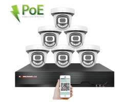 PoE IP 6 kamerov set XM-612B 4MPx, CZ menu - 12290 K