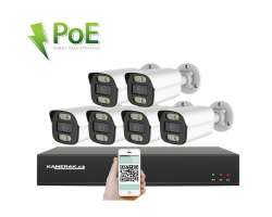 PoE IP 6 kamerov set XM-614B 4MPx, CZ menu - 12490 K
