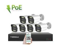 PoE IP 6 kamerov set XM-614B 4MPx, CZ menu - 11590 K