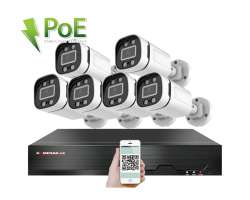 4K PoE IP 6 kamerov set XM-606D 8MPx, CZ menu - 15590 K