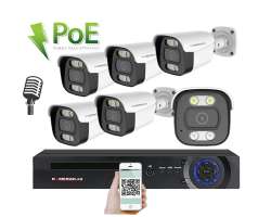 4K PoE IP 6 kamerov set XM-614D 8MPx, mikrofon, CZ menu - 15490 K
