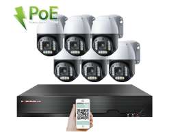 4K PoE IP 6 kamerov set XM-PTZ-620D, 8Mpx, CZ menu - 17790 K