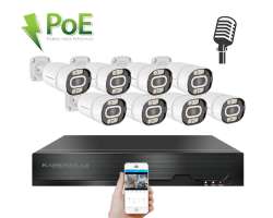 PoE IP 8 kamerovy set XM-803B 4MPx, mikrofon, CZ menu - 13790 K