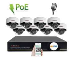 PoE IP 8 kamerov set XM-805B 4MPx, mikrofon, CZ menu - 14590 K