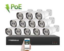PoE IP 12 kamerov set XM-1208B 4MPx, CZ menu - 22890 K