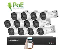 PoE IP 12 kamerov set XM-1208B 4MPx, CZ menu - 24390 K