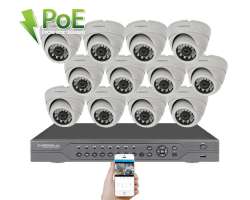 4K PoE IP 12 kamerov� set XM-1202D 8MPx, CZ menu - 32590 K�