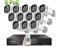 4K PoE IP 12 kamerov set XM-1206D 8MPx, CZ menu - 33690 K