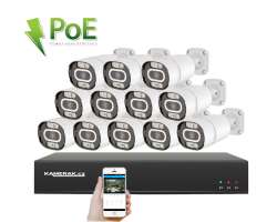 PoE IP 12 kamerov set XM-1208D 8MPx, CZ menu - 29390 K