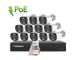 4K PoE IP 12 kamerov set XM-1213D 8MPx, CZ menu - 33690 K