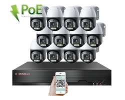 PoE IP 12 kamerov set XM-PTZ-1220D, 8Mpx, CZ menu - 38090 K