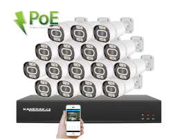PoE IP 16 kamerov set XM-1608B 4MPx, CZ menu - 27590 K