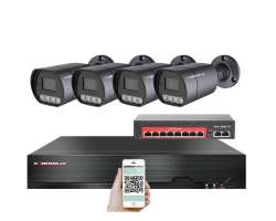 IP 4 kamerov set  s externm PoE XM-410B-Ext. 4MPx, CZ menu - 8490 K
