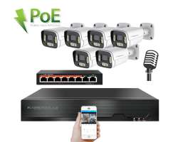 IP 6 kamerov� set  s extern�m PoE XM-606B-Ext. 4MPx, CZ menu - 10490 K�