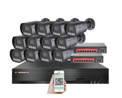 IP 12 kamerov set s externm PoE XM-1210B-Ext. 4MPx, mikrofon, CZ menu - 21190 K