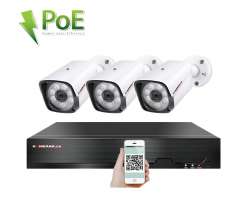 4K PoE IP 3 kamerov set XM-301D 8MPx, CZ menu - 8890 K
